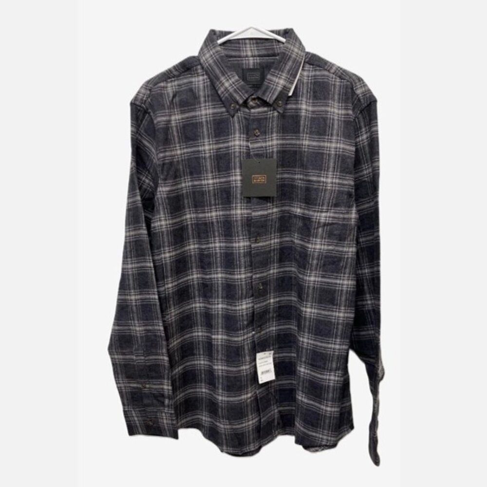 NWT 14th and Union Black and White Plaid Men's Shirt, X-Large